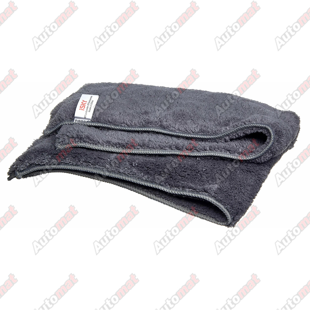 Полотенце для ухода за автомобилем iSky, 50х60см микрофибра серый iMT-5060