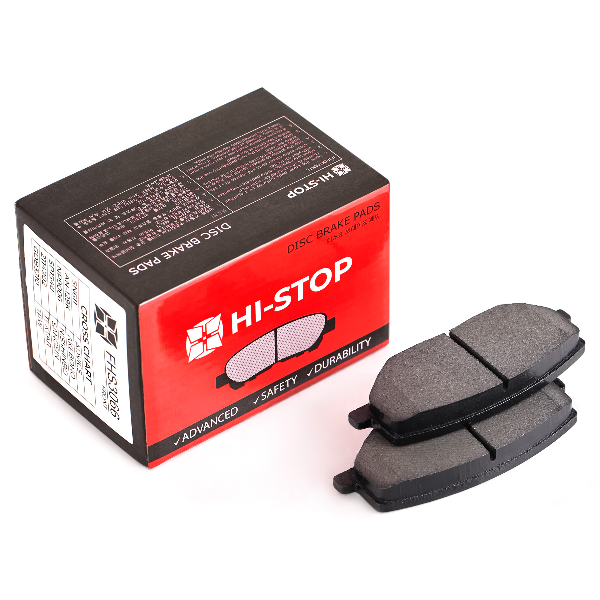 Колодки тормозные дисковые HI-STOP FHS3066 / SN611 / AN-129K / NP9006 / 0 986 460 935
