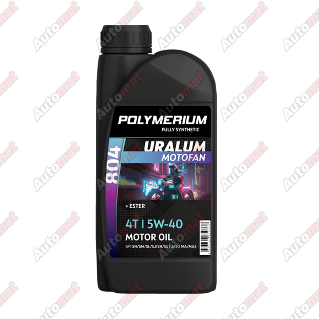 Масло моторное POLYMERIUM MOTO-FAN 4T 804 URALUM 5W-40, 1л