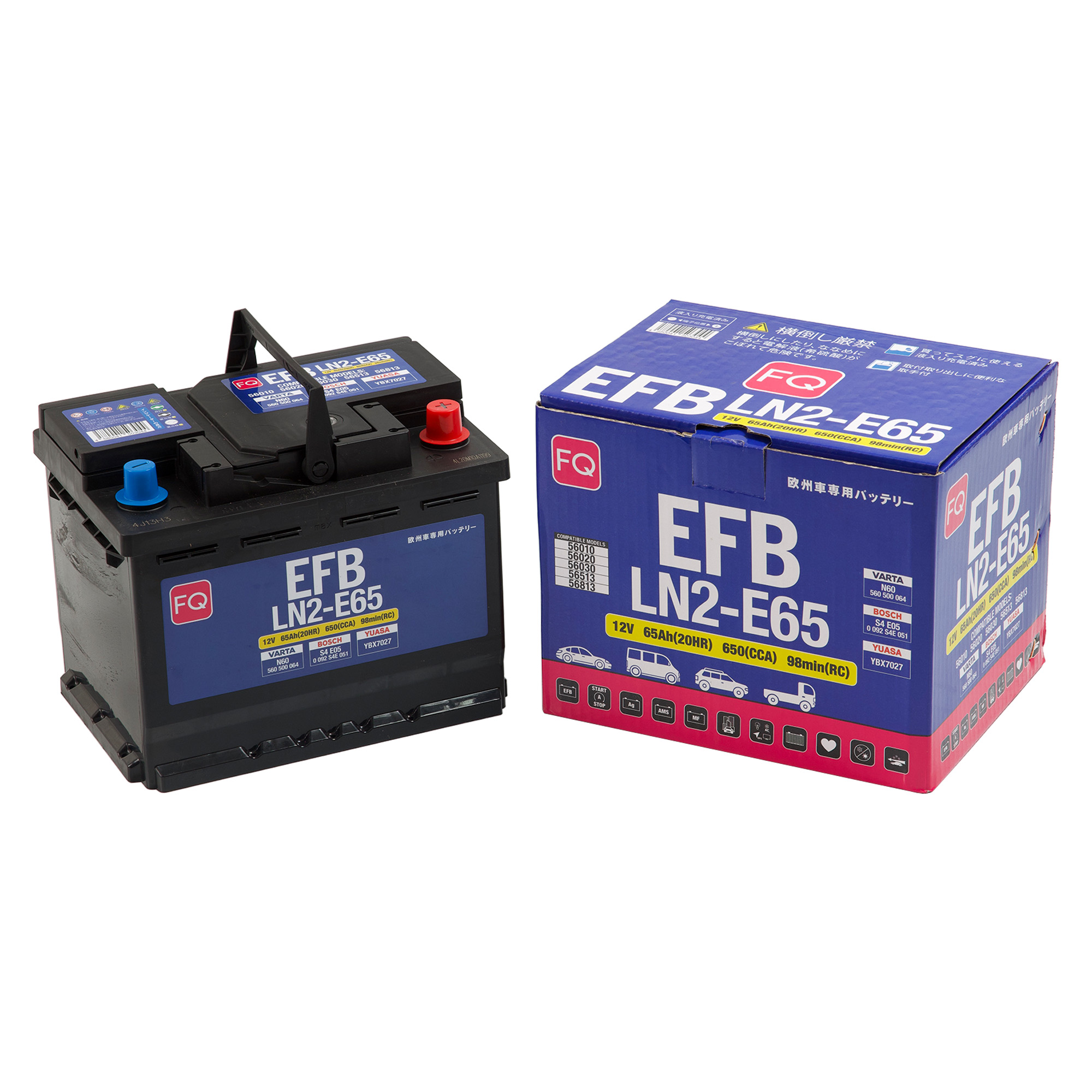 Аккумулятор FQ DIN EURO EFB LN2-E65 65Ah