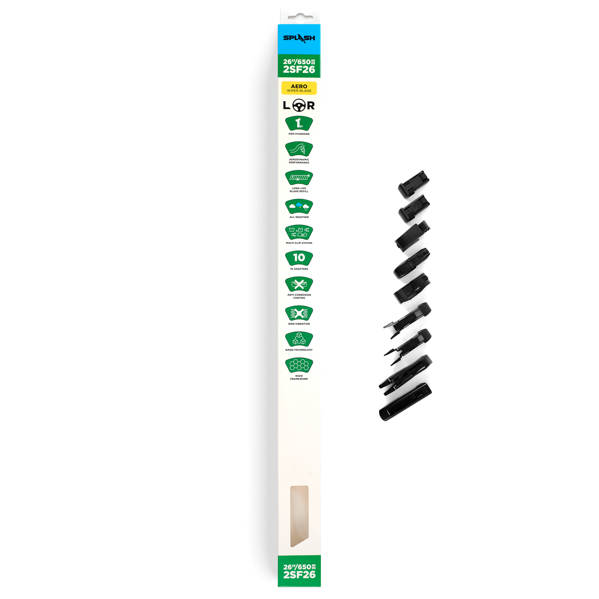 Щетка стеклоочистителя бескаркасная SPLASH 650mm (26") 2SF26