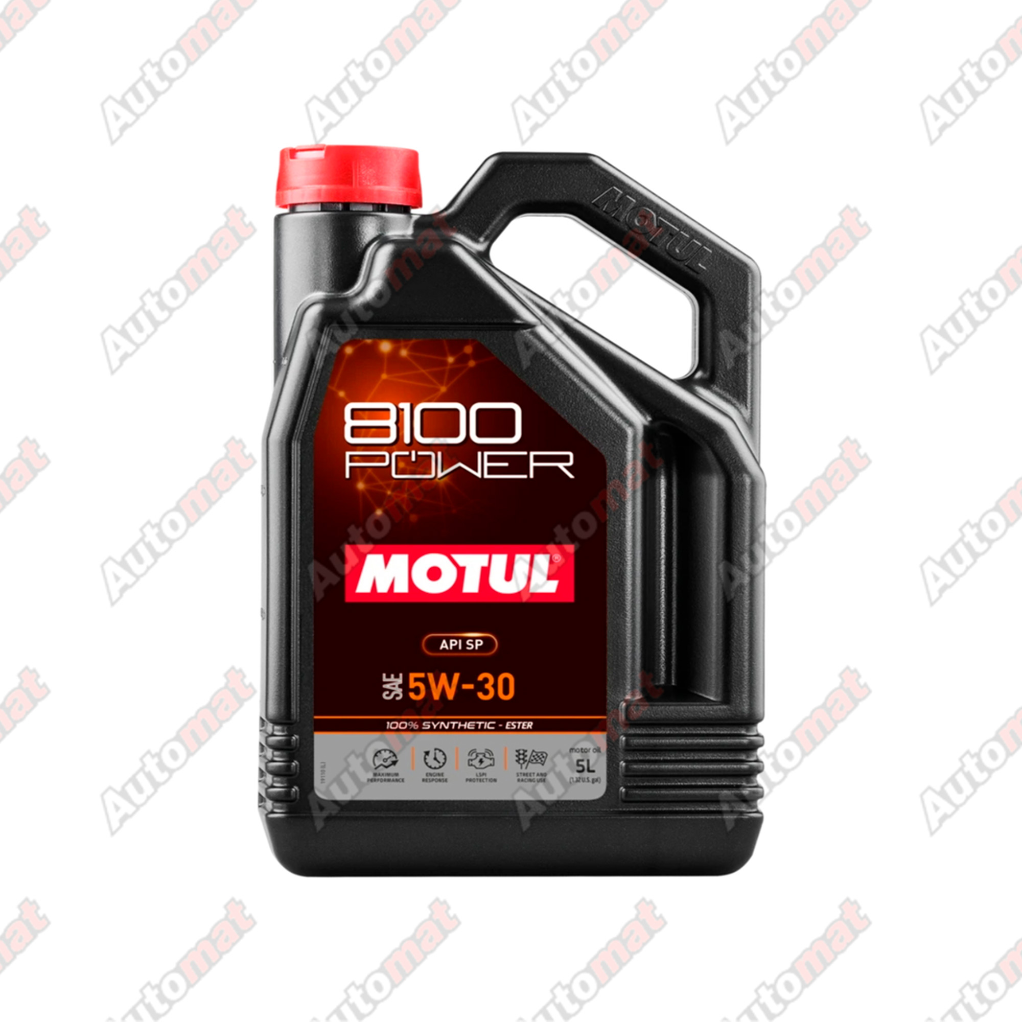 Масло моторное Motul 8100 POWER 5W-30, синтетическое Ester (5л)