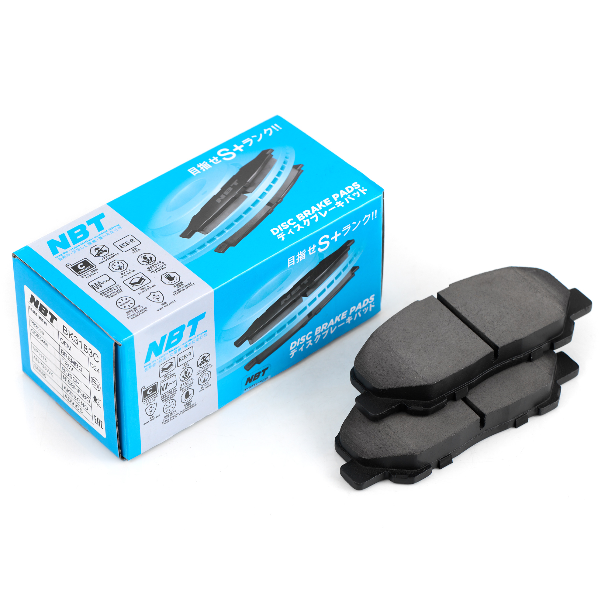 Колодки тормозные дисковые NBT BK3183C / SN695 / AN-735WK / NP1113 / SP2183 / 2460101 / GDB3455 / P83099 / AV845 / GP02265 / D2265H