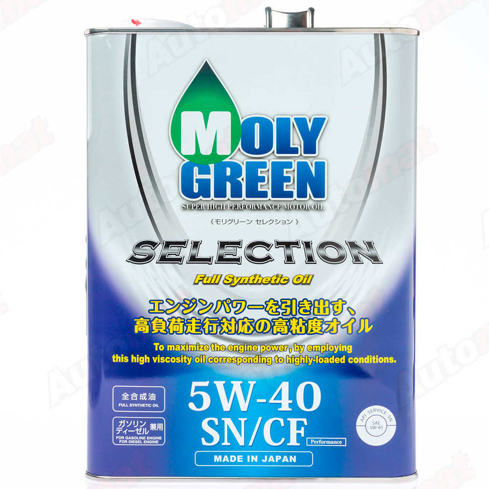 Моторное масло MOLYGREEN SELECTION SN/CF 5W-40, 4л