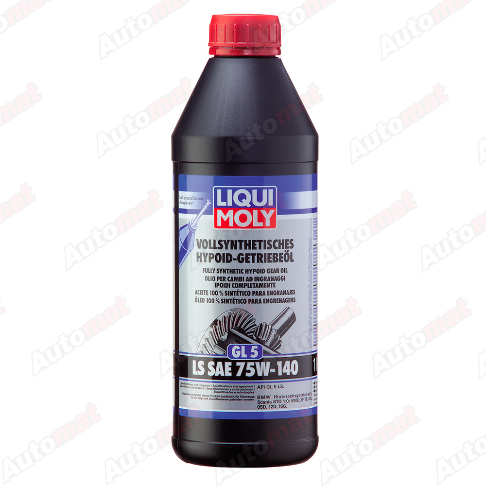 Трансмиссионное масло синтетичесое Liqui Moly Vollsynth. Hypoid-Getrieb LS 75W-140 GL-5, 1л