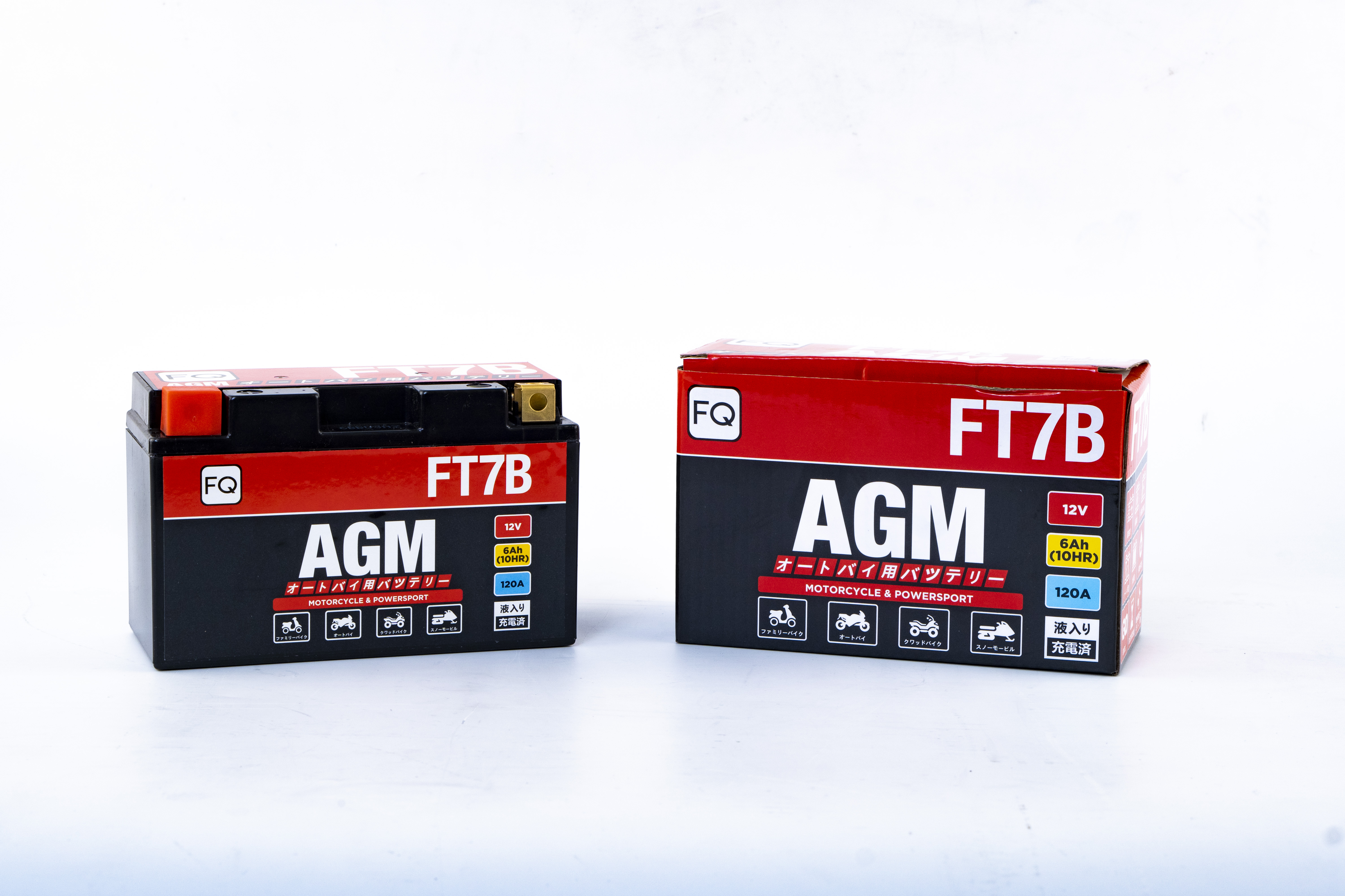 Мото аккумулятор FQ 6,0Ah FT7B AGM