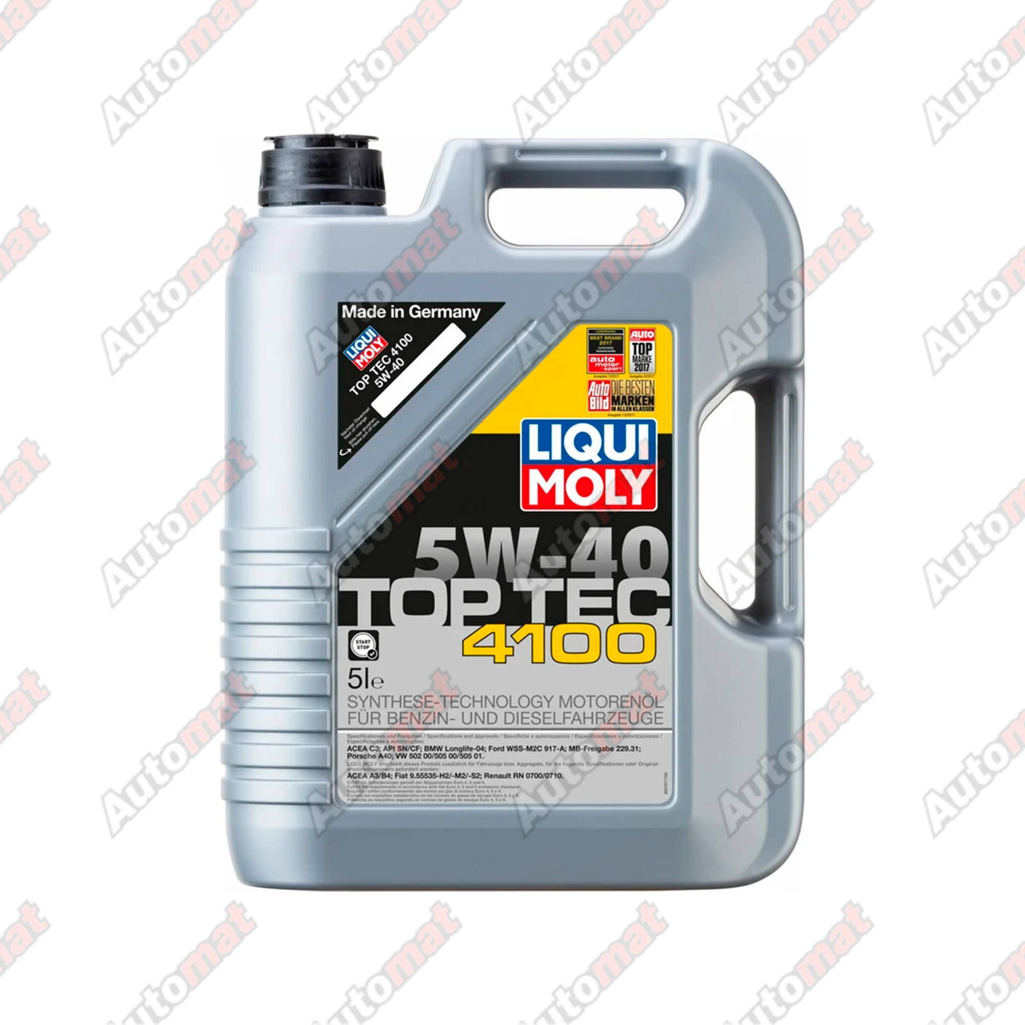 Моторное масло Liqui Moly 5W-40 CF/SN C3 Top Tec 4100, 5л