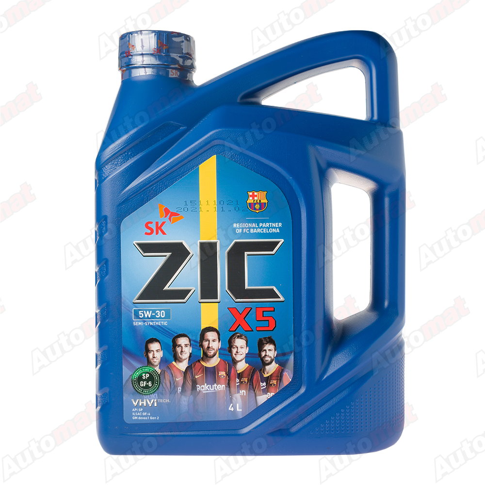 Моторное масло ZIC X5 5W-30 SP GF-6, 4л