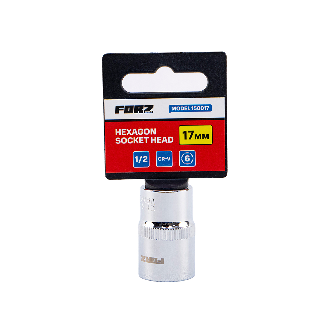 Головка торцевая шестигранная FORZ (1/2), 17 мм, CrV