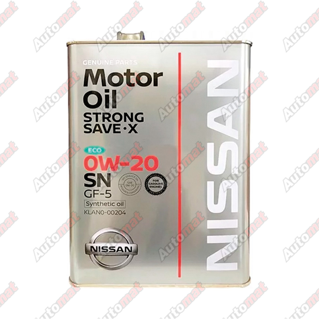 Моторное масло NISSAN STRONG SAVE X 0W-20 SN GF-5, 4л KLAN0-00204