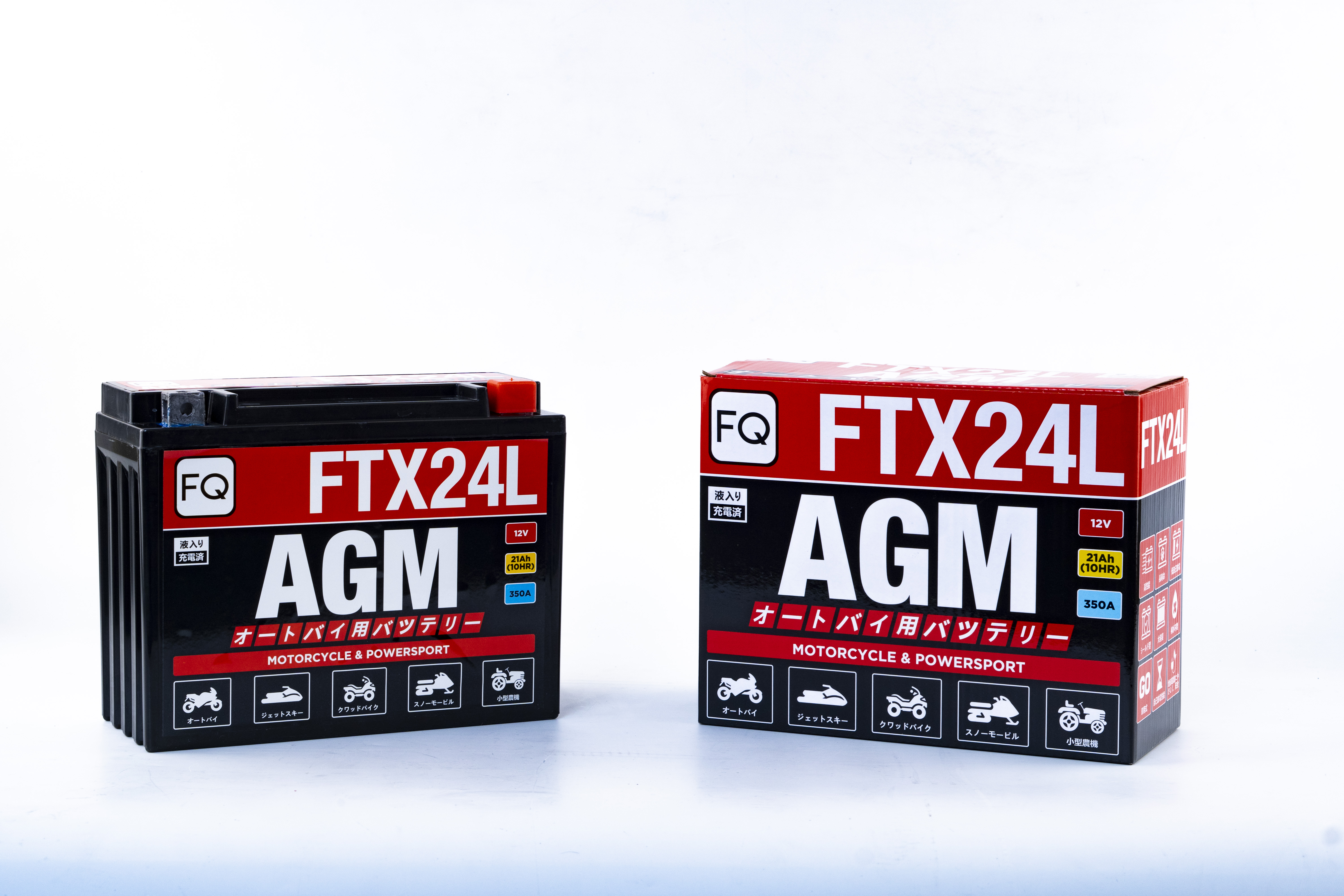 Мото аккумулятор FQ 21,0Ah FTX24L AGM