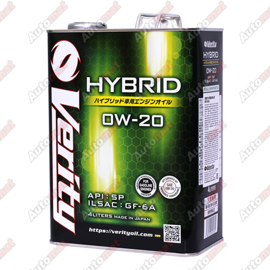 Масло моторное синтетическое VERITY HYBRID 0W20 SP/GF-6A, 4л