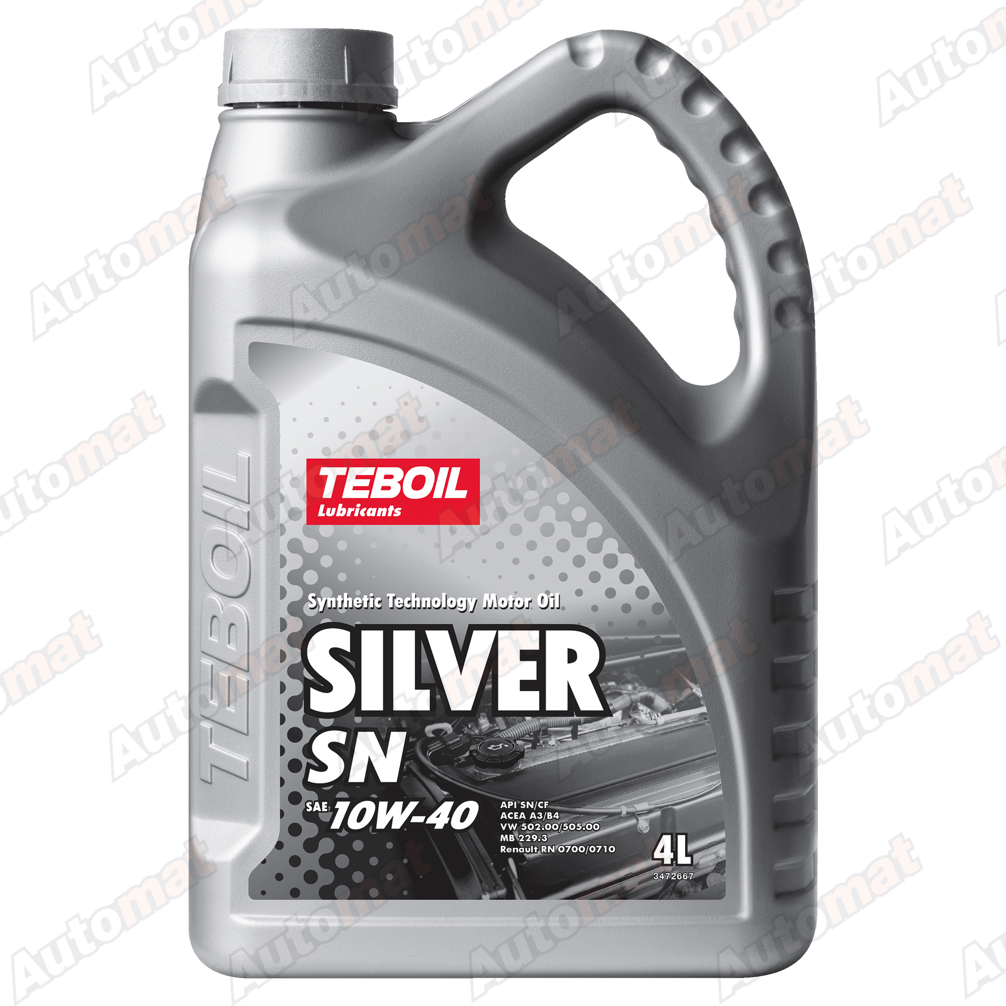 Масло моторное Teboil Silver 5W-40 SN полусинтетическое, 4л