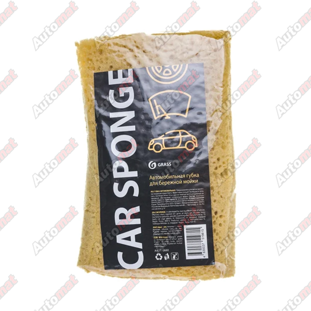 Губка автомобильная крупнопористая CAR SPONGE ( индивид упак)