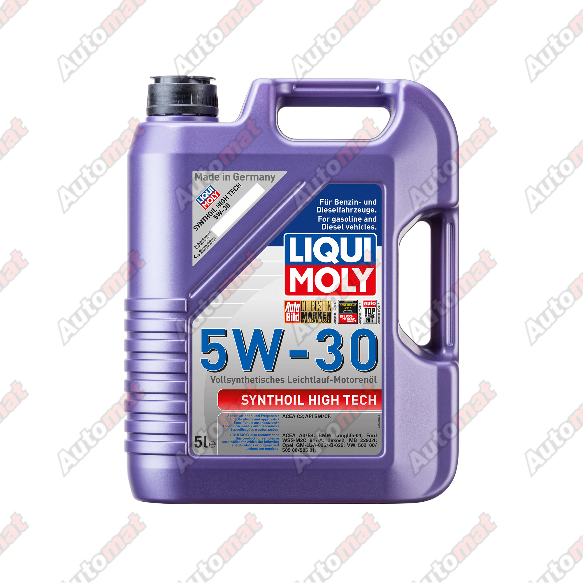 Моторное масло LiquiMoly 5W-30 CF/SM C3 Synthoil High Tech, 5л