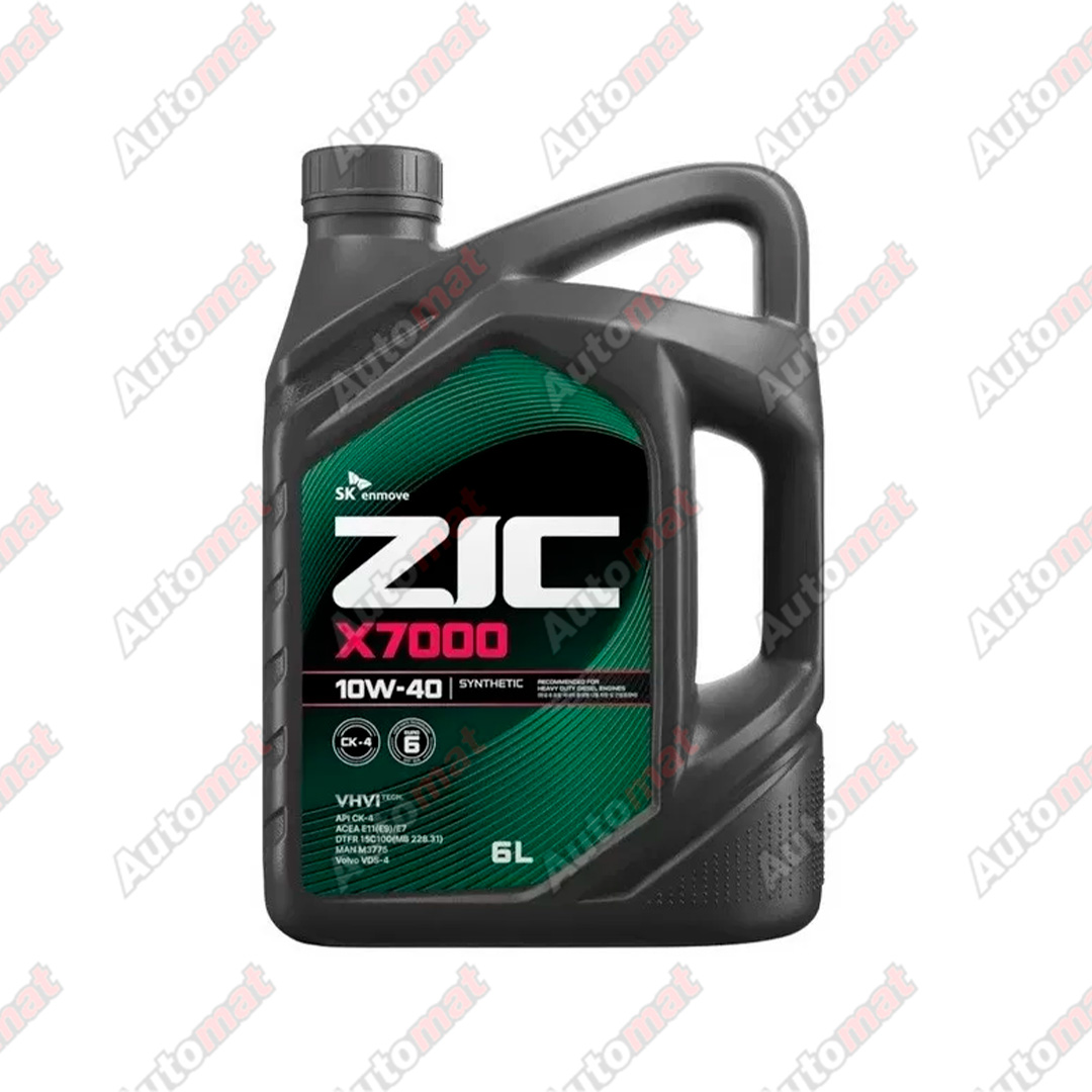 Масло моторное ZIC X7000 10W-40 CK-4 E9/E7, 6л