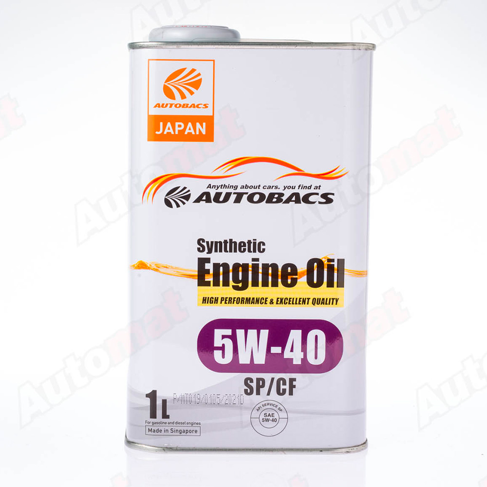 Моторное масло AUTOBACS ENGINE OIL SYNTHETIC 5W-40 SP/CF, 1л
