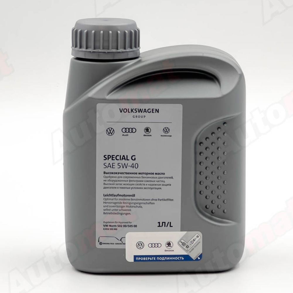 Масло моторное синтетическое Volkswagen Special G 5W-40, 1л
