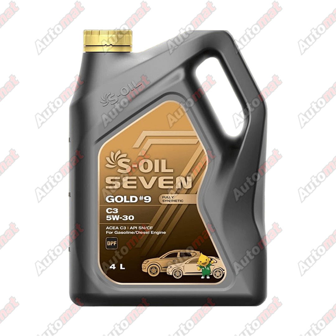 Масло моторное S-OIL 7 GOLD #9 5W-30 C3 SN/CF FULLY SYNTHETIC, 4л