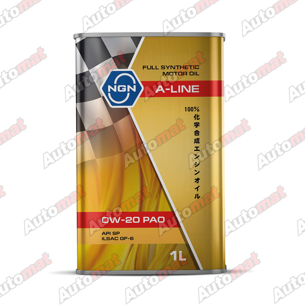 Масло моторное синтетическое NGN A-Line PAO 0W-20 SP GF-6, 1л