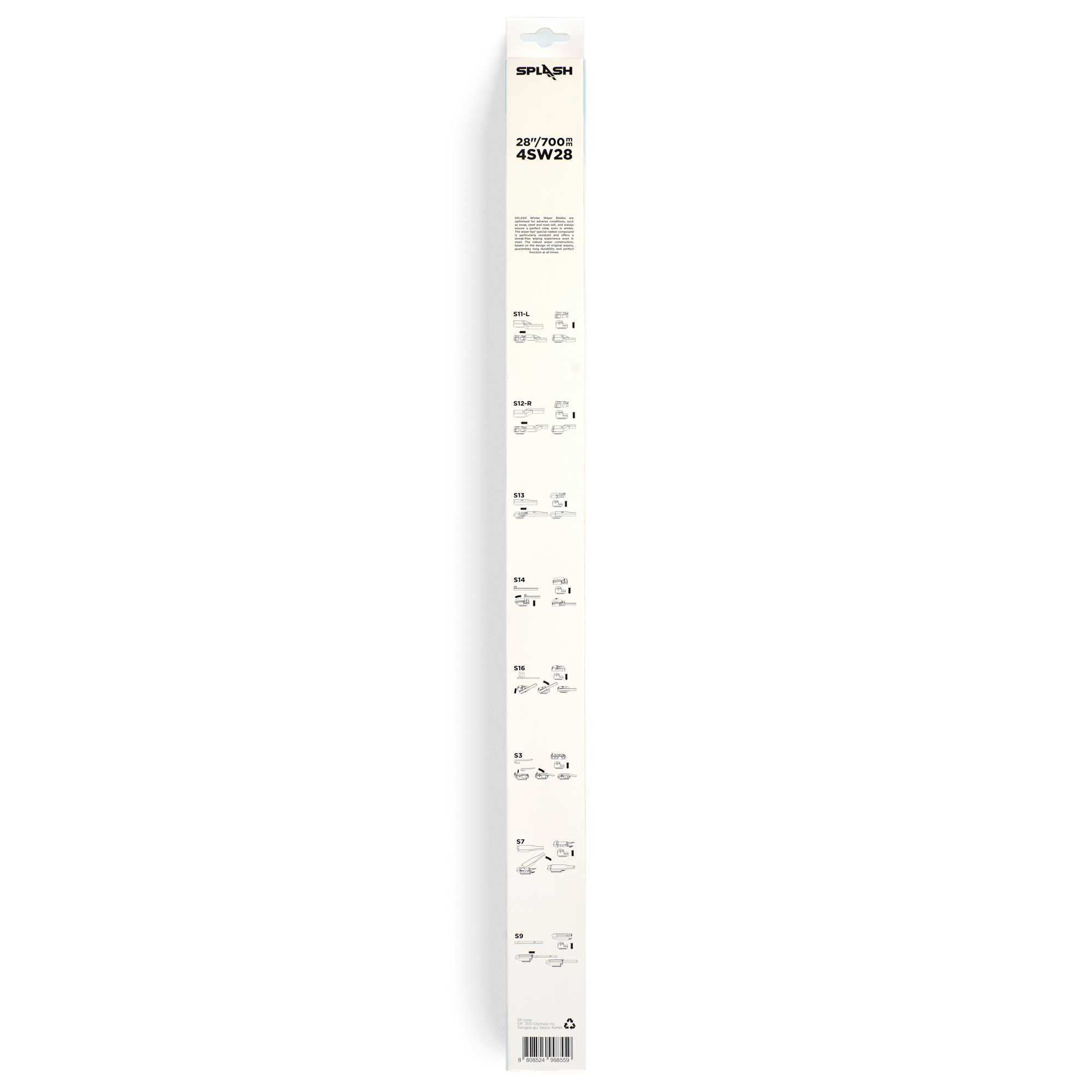 Щетка стеклоочистителя зимняя SPLASH 700mm (28'') 4SW28