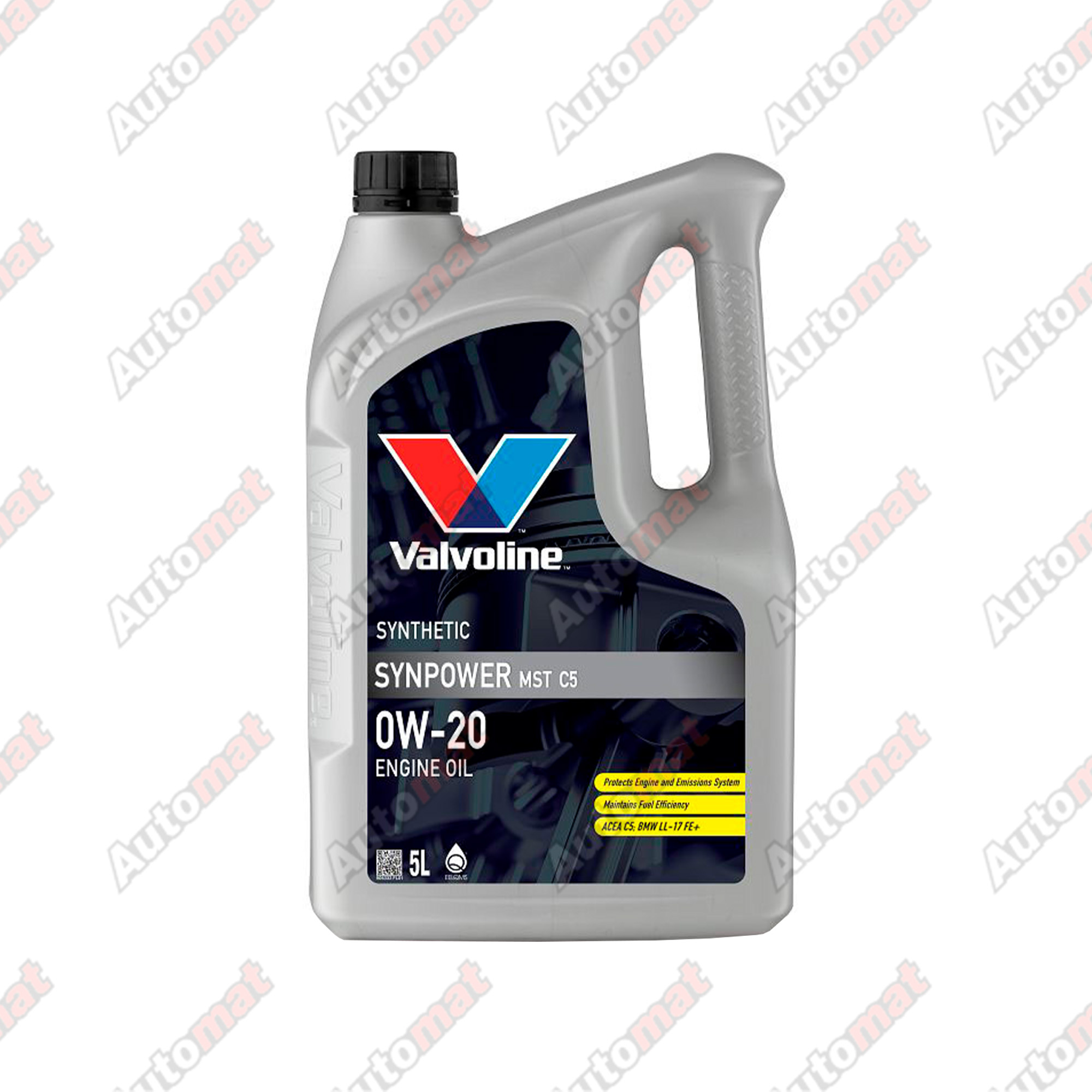 Масло моторное Valvoline Synpower MST 0W-20 SN/SN PLUS/SP/RC C5, 5л