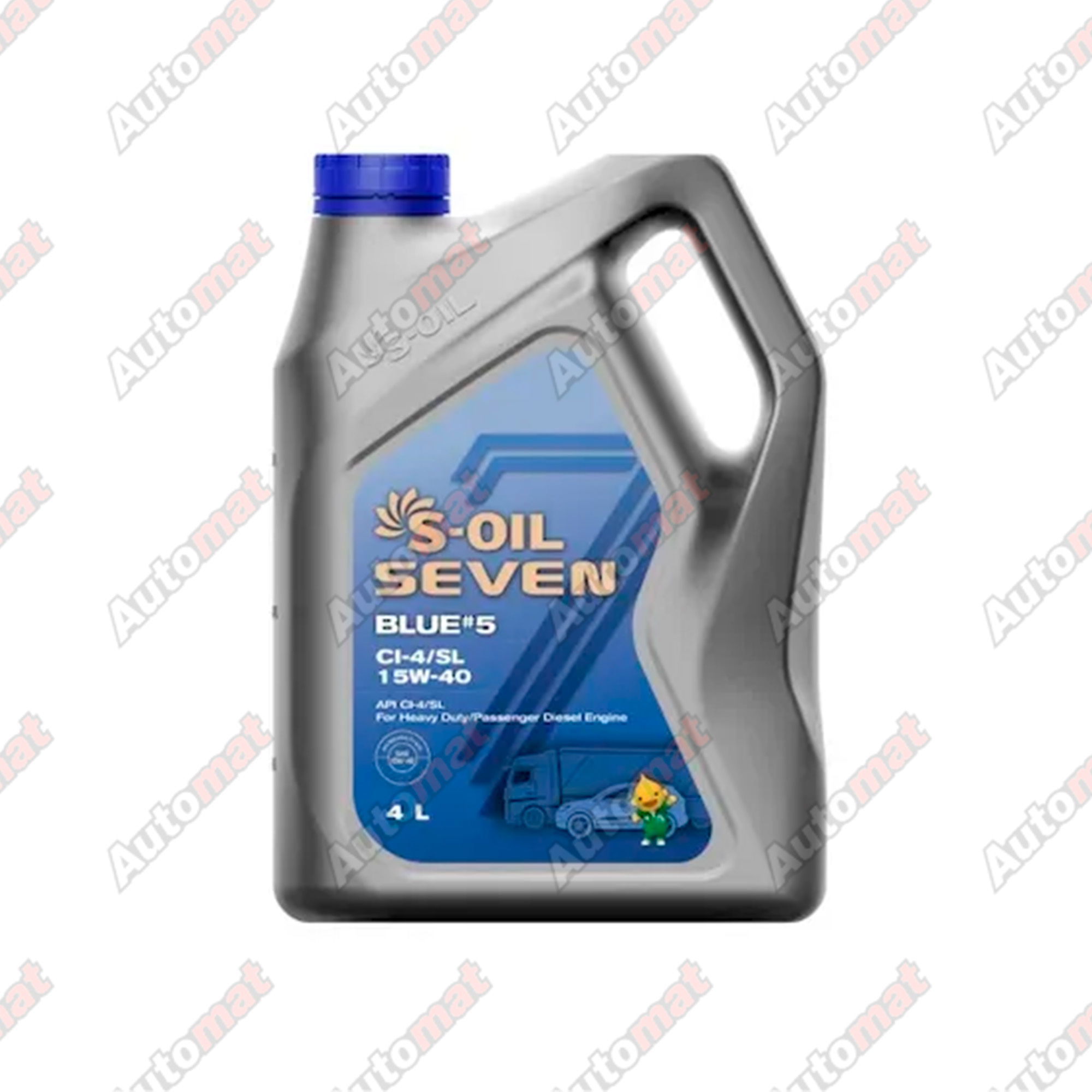Масло моторное S-OIL 7 BLUE #5 15W-40 CI-4/SL, 4л
