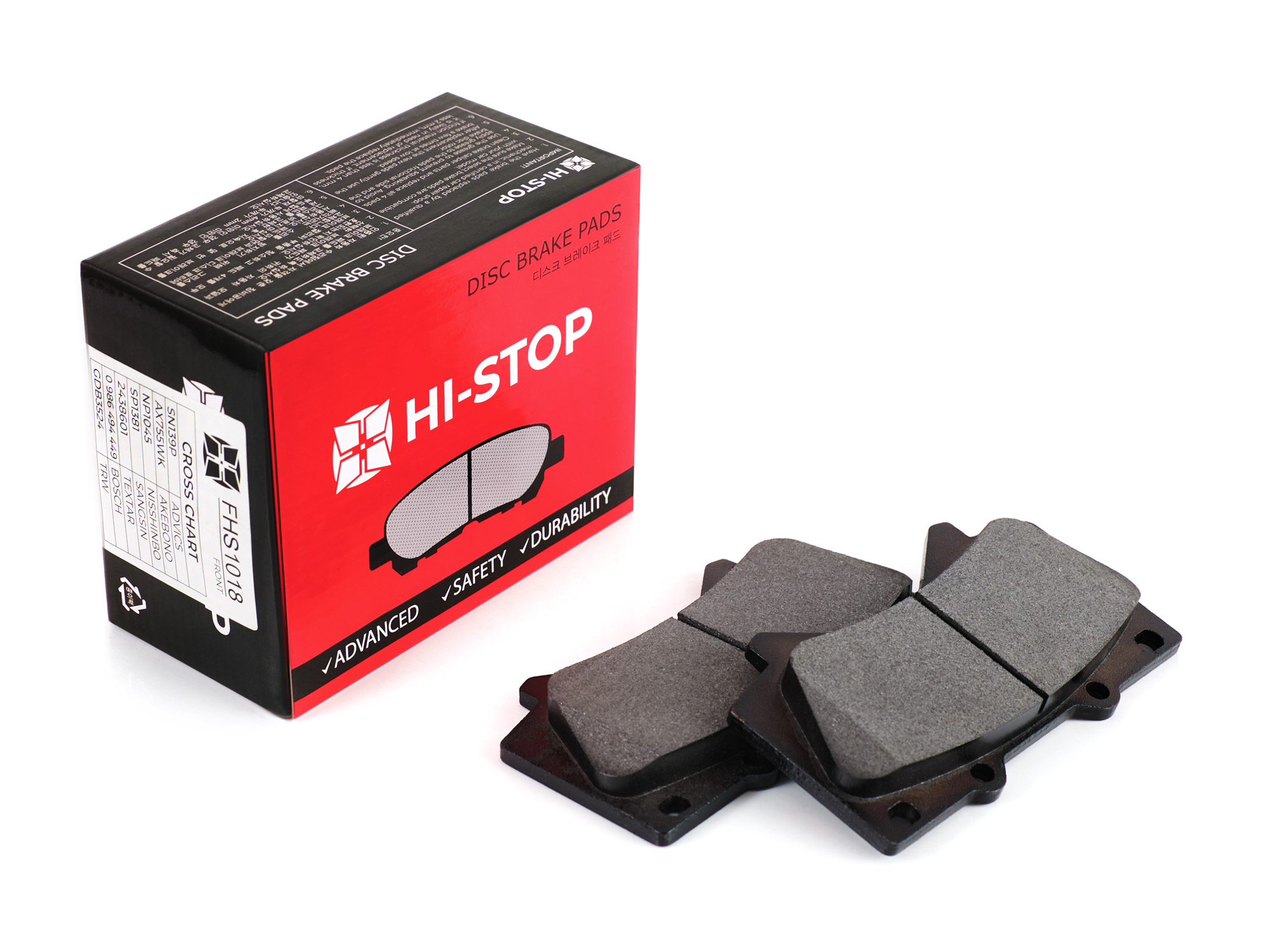 Колодки тормозные дисковые HI-STOP FHS1018 / SN139P / AX755WK / NP1045 / 0 986 494 449