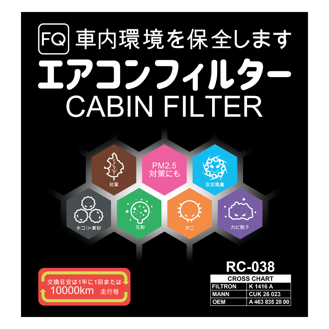 Салонный фильтр FQ RC-038