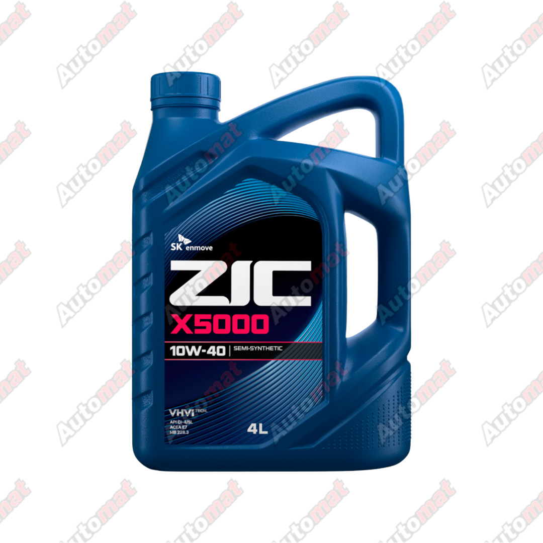 Масло моторное ZIC X5000 10W-40 CI-4/SL/E7/DH-1, 4л