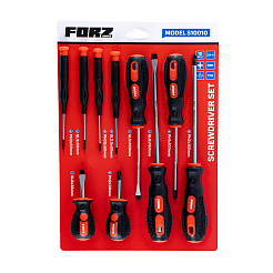 Набор отверток с магнитным наконечником FORZ 10 предметов, CrV
