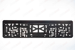 Рамка номера с защелкой черная, пластик